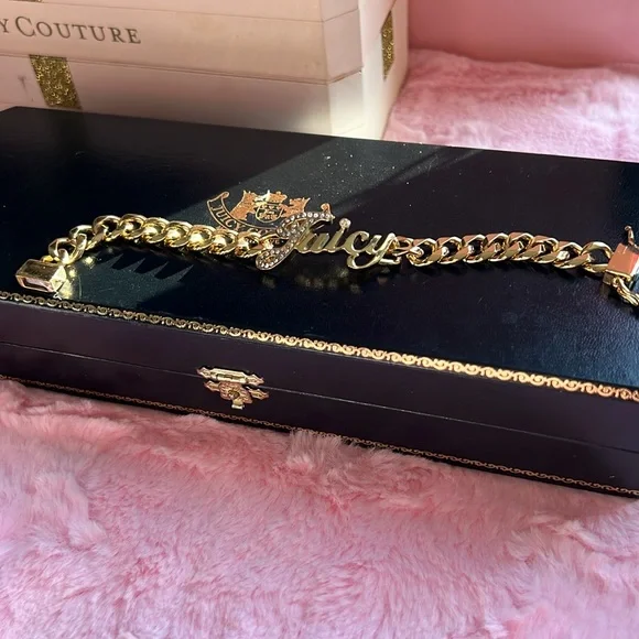 VINTAGE ✨Juicy Couture Gold pave Bracelet - Picture 2 of 6